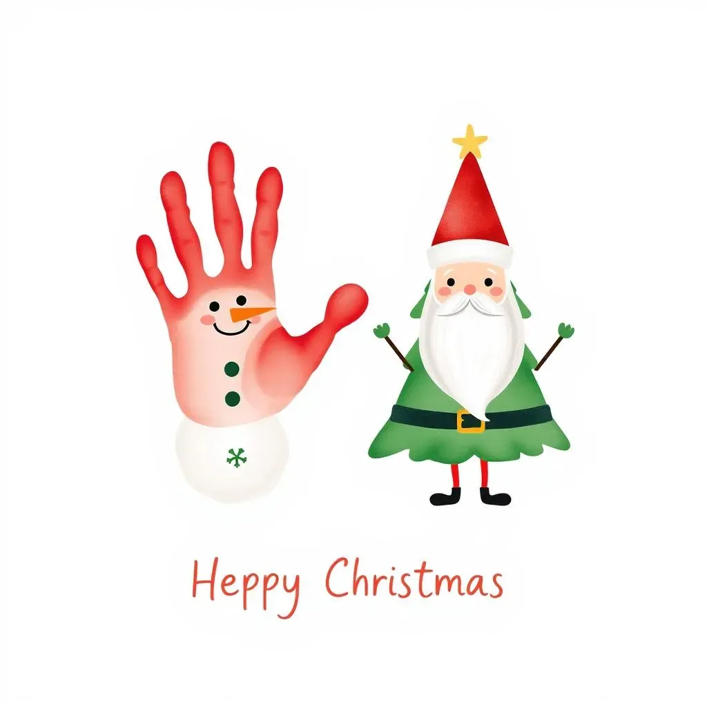 Adorable Handprint Christmas Card Ideas for Little Ones