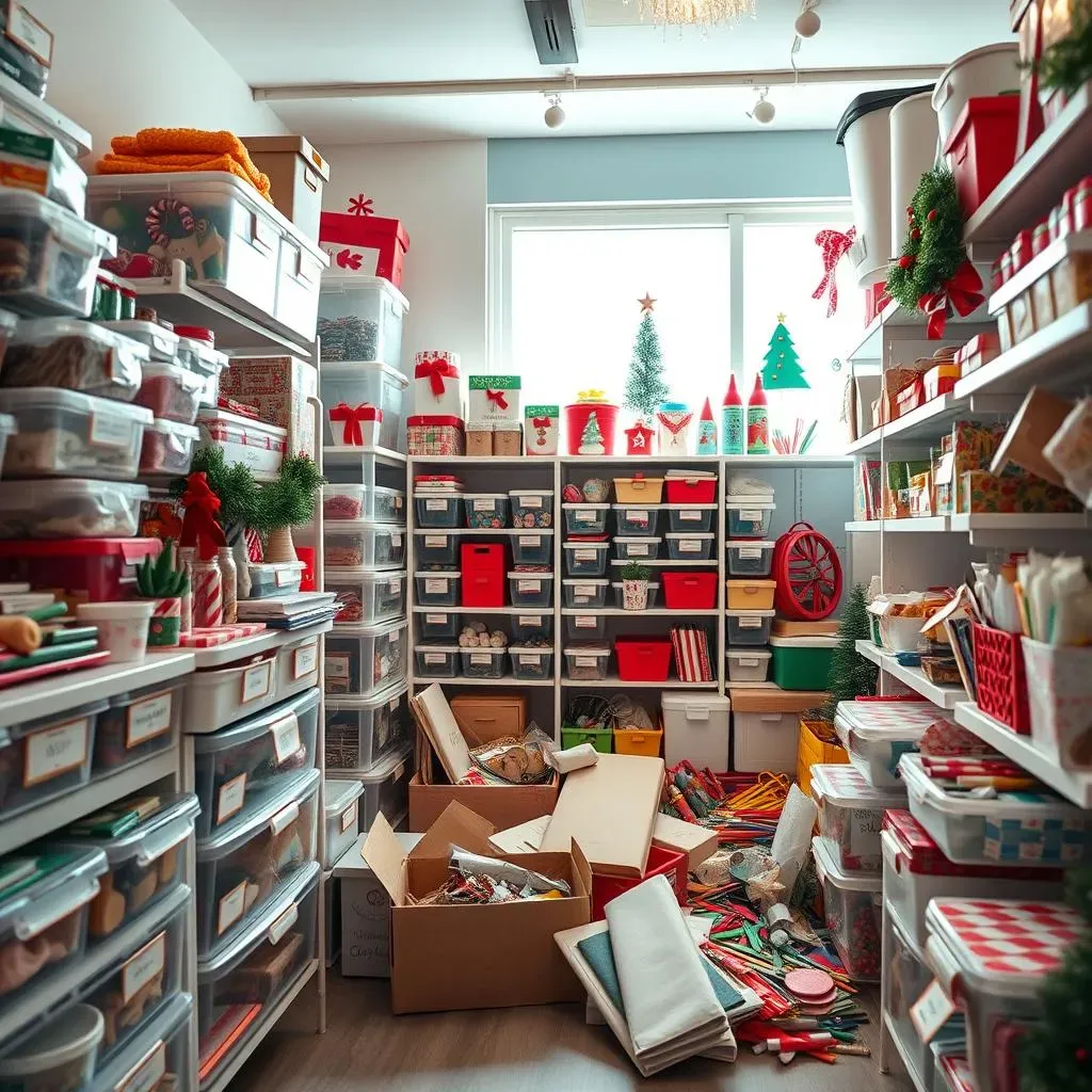 Creative Christmas Craft Supply Ideas and Organization