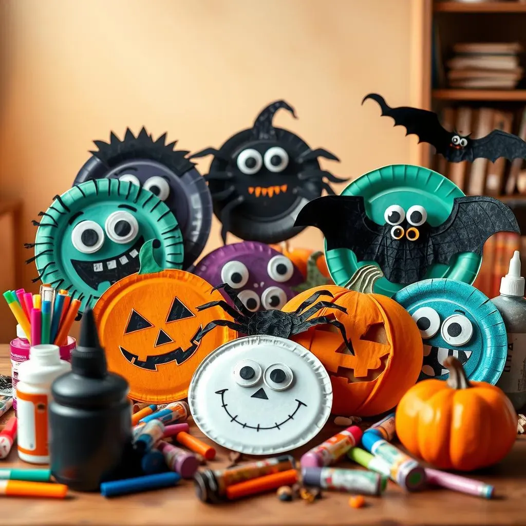 Creative Halloween Arts and Crafts with Paper Plates