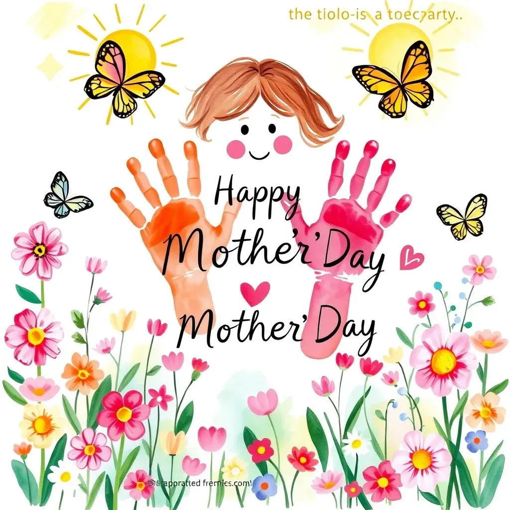 Creative Handprint and Footprint Happy Mother's Day Crafts