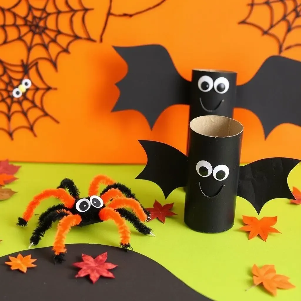 Creepy Crawlies: Spider & Bat Halloween Crafts for Kids
