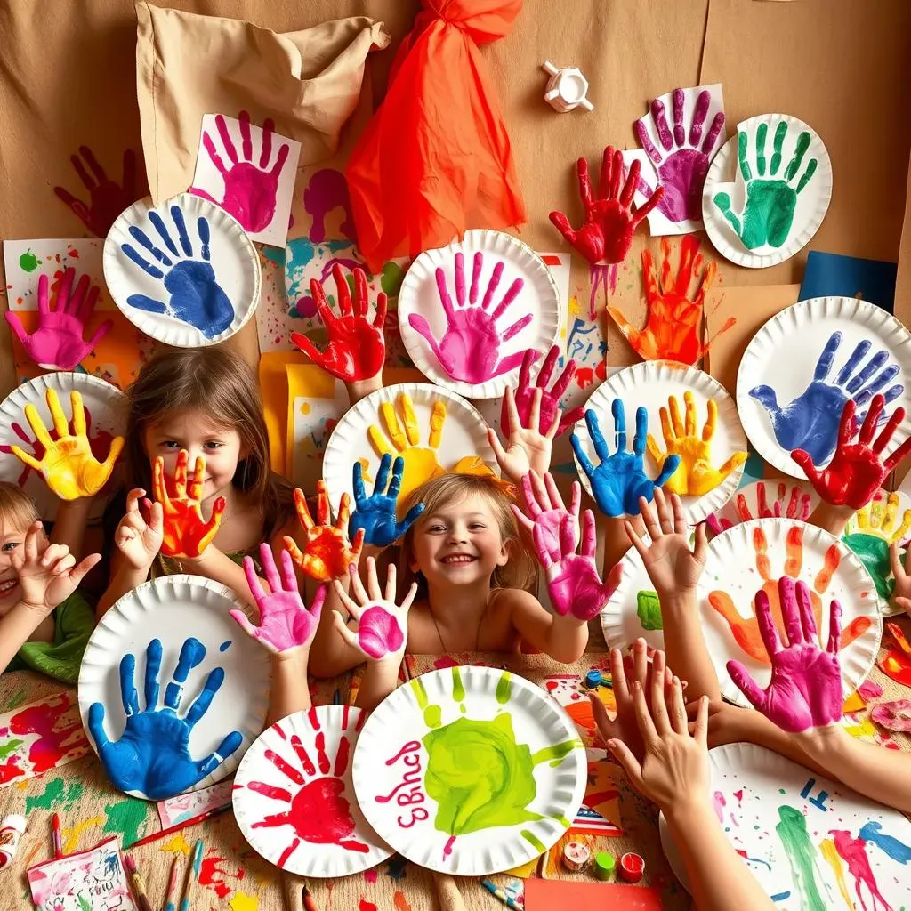 Easy Thanksgiving Crafts for Preschoolers: Handprint & Paper Plate Fun
