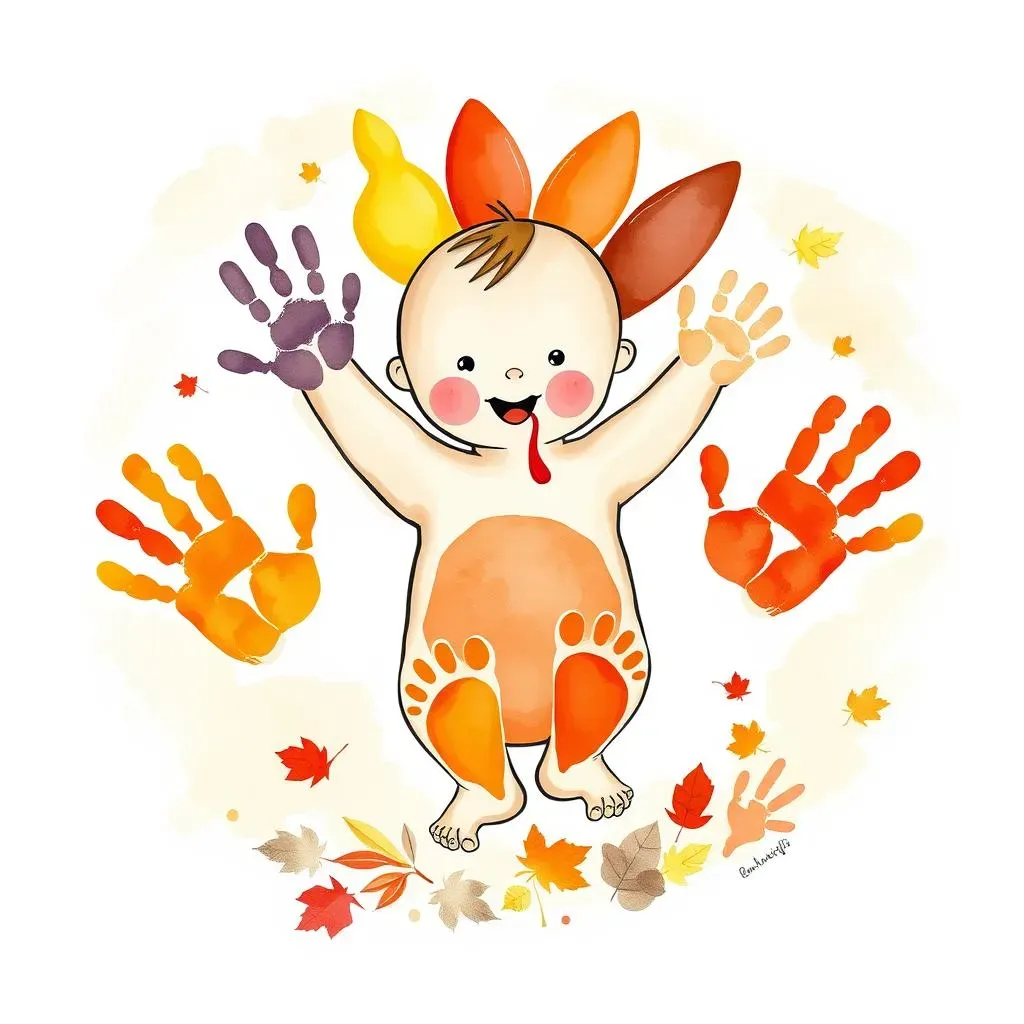 Footprint Turkeys and Handprint Harvests: Easy Thanksgiving Crafts