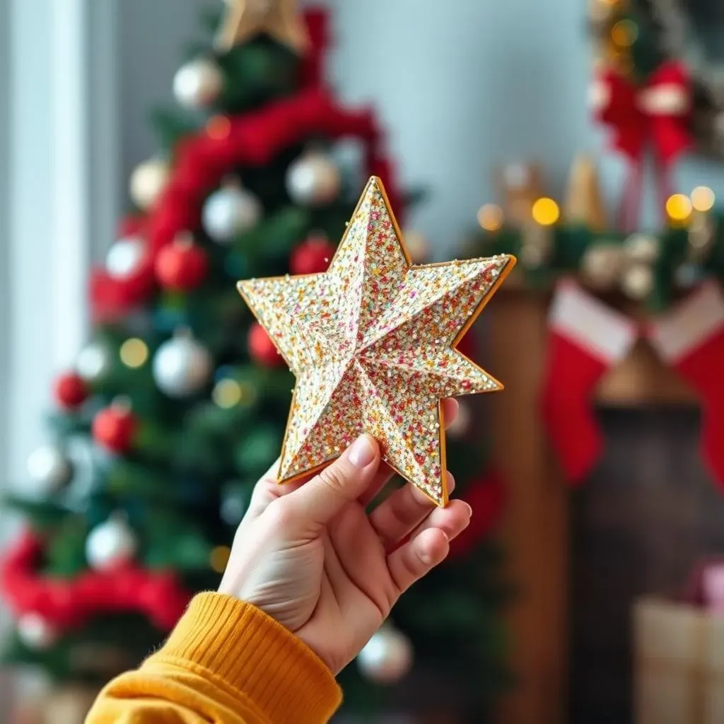 Glittery Christmas Star Crafts for Kids: Decorating and Displaying