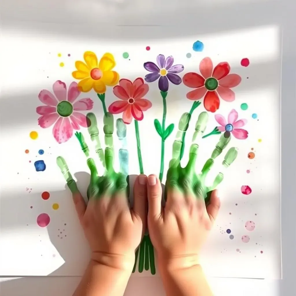 Handprint and Footprint Mother's Day Crafts for 3 Year Olds