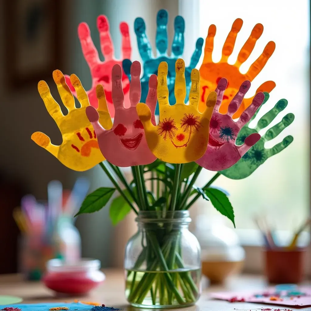 Handprint Flower Bouquet: A Blooming Masterpiece