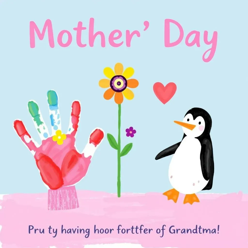 Handprint & Footprint Keepsakes: Easy Mother's Day Crafts for Grandma
