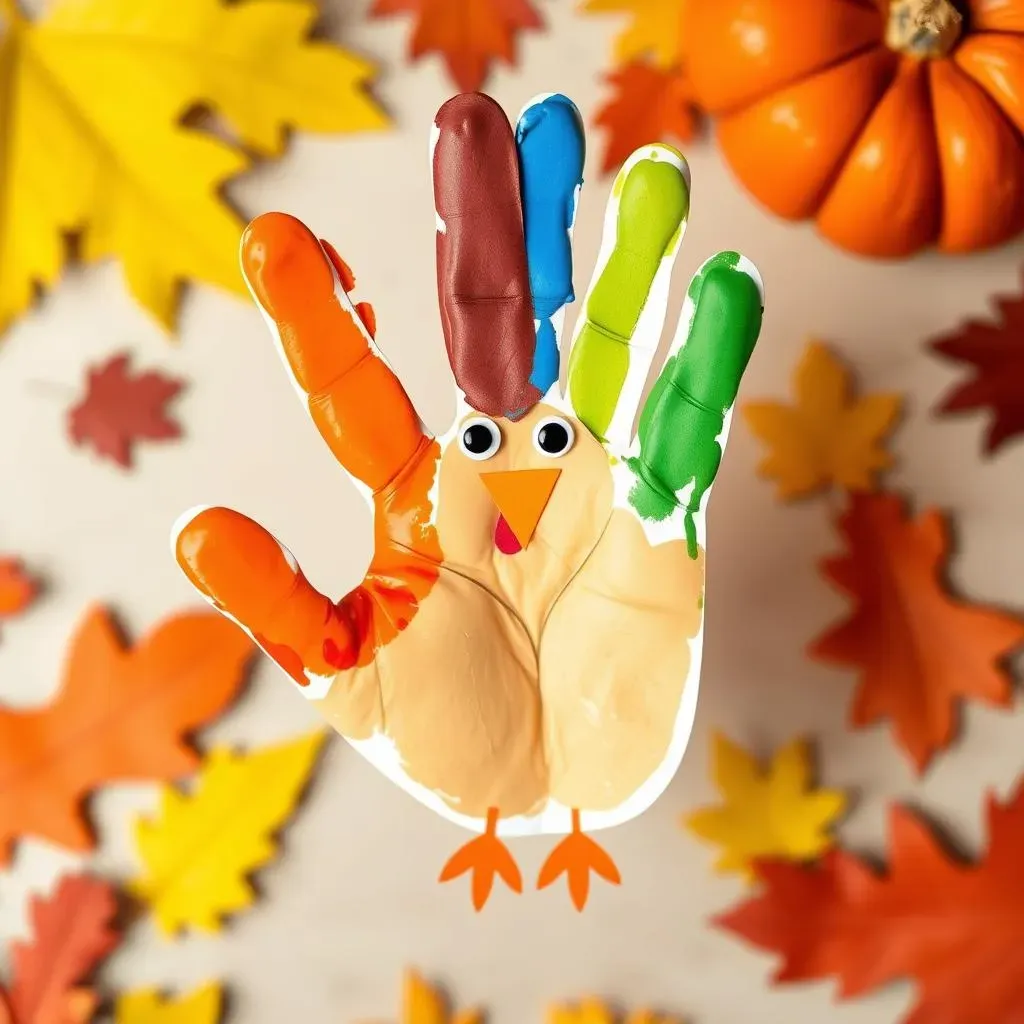 Handprint Thanksgiving Crafts for Infants:  Turkey Time