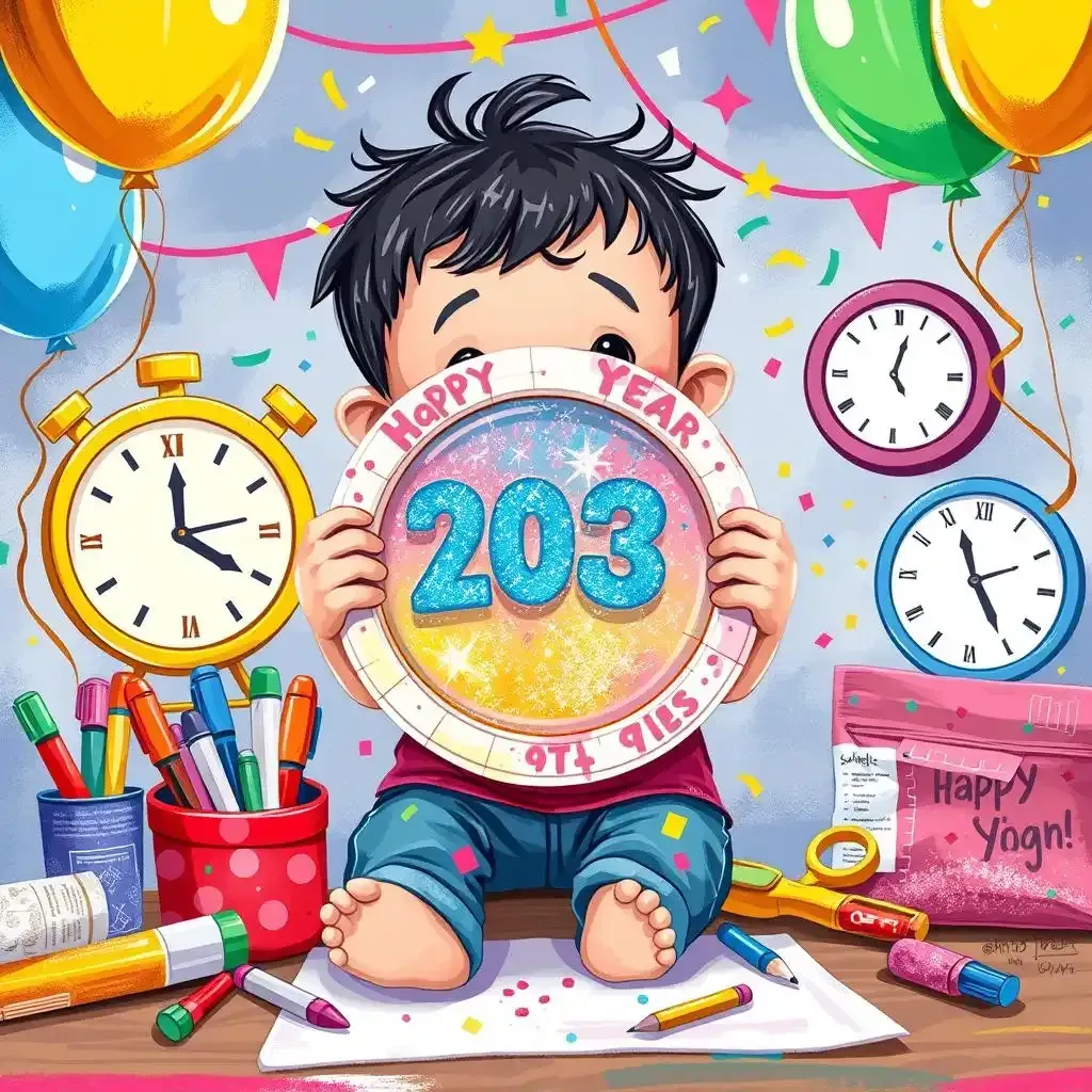 Happy New Year Crafts For Toddlers Easy Paper Plate Decorations