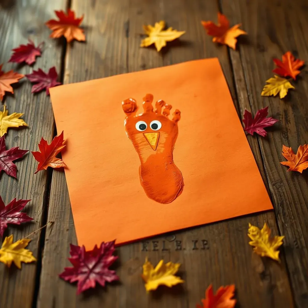 Simple Thanksgiving Crafts for Infants: Footprint Fun