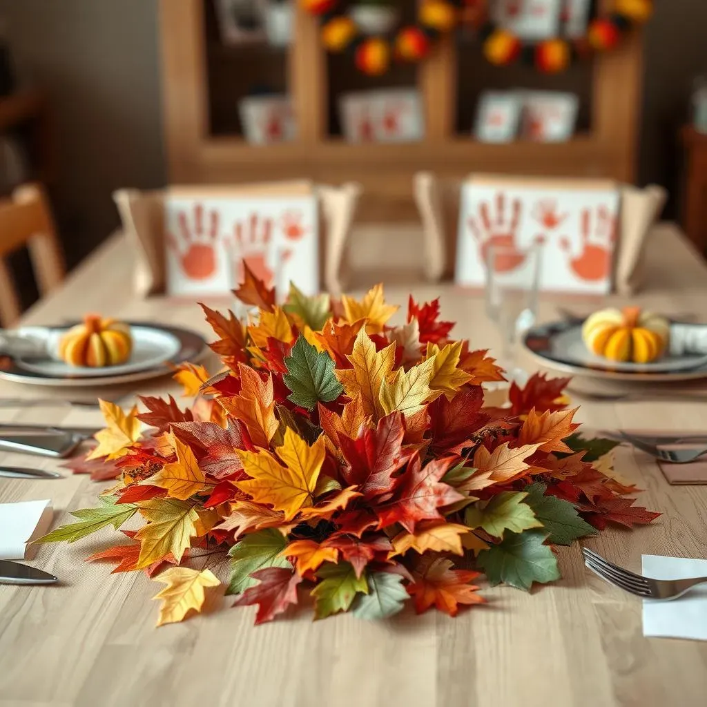 Thanksgiving Table Decorations Made by Toddlers
