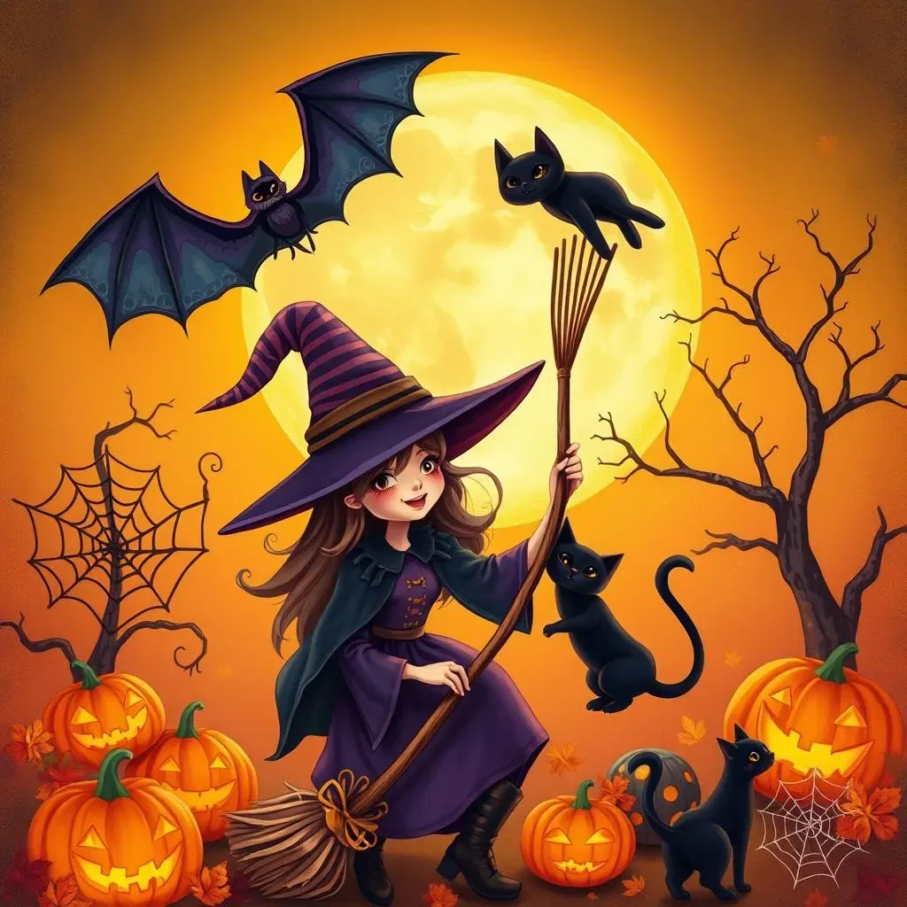 Wicked Witch and Bat Halloween Crafts